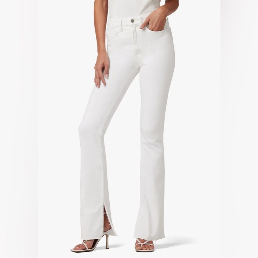 NEW Joe's Jeans Hi Honey High Rise Waist Bootcut Flare Jeans in White Size 26
